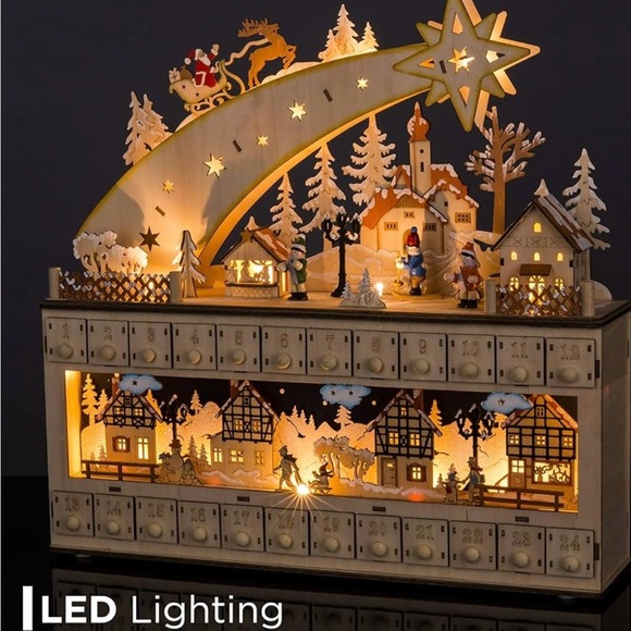BCP Christmas Advent Calendar with battery operated LED lights. - Picture 3 of 4